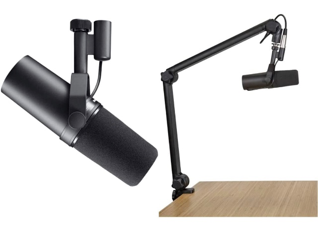 Shure SM7B Vocal Dynamic Microphone + Gator 3000 Boom Stand for Broadcast, Podcast & Recording, XLR Studio Mic for Music & Speech, Wide-Range Frequency, Warm & Smooth Sound, Detachable Windscreen : Amazon.co.uk: Musical Instruments & DJ