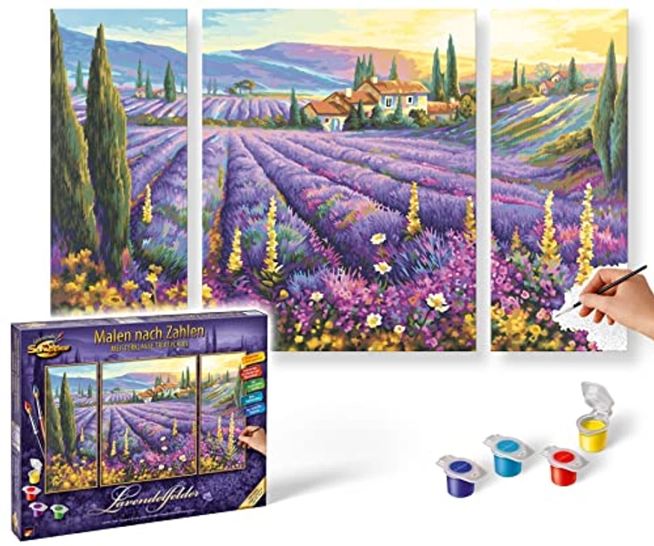 Lavender Fields Paint Numbers Board