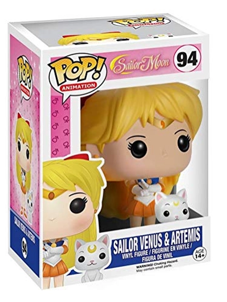 Funko POP Anime: Sailor Moon - Sailor Venus with Artemis Action Figure
