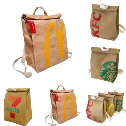 Creative Funny Canvas Linen Backpack for Teens Boy Girls 16L High Capacity School Bags Shopping Bags - 30*15*35 cm/15L - A/Mcdonald