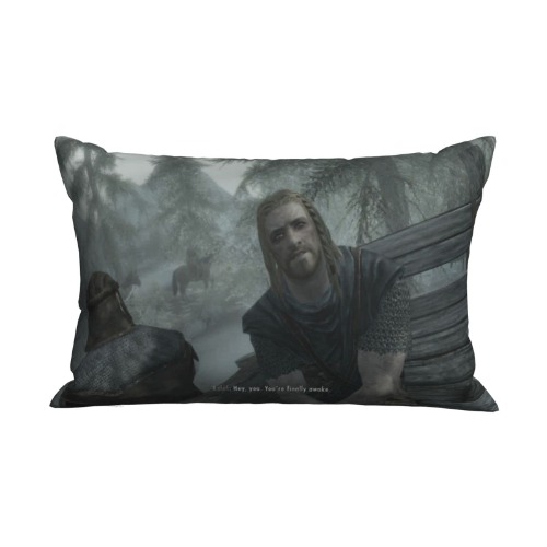 Dikopd Hey You You're Finally Awake Throw Pillow Cushion Case Home Living Room Soft Pillowcase Cover for Decor Bedroom Couch 20 X 30 Inch, One Size, 220501