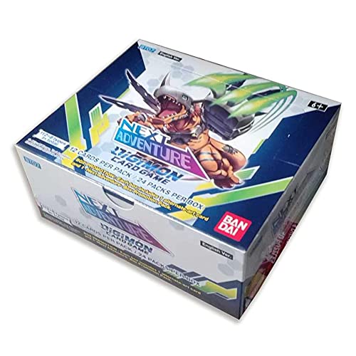 Digimon BCL2602498 Card Game-Next Adventure Booster BT07 Display of 24 Packets, Multi
