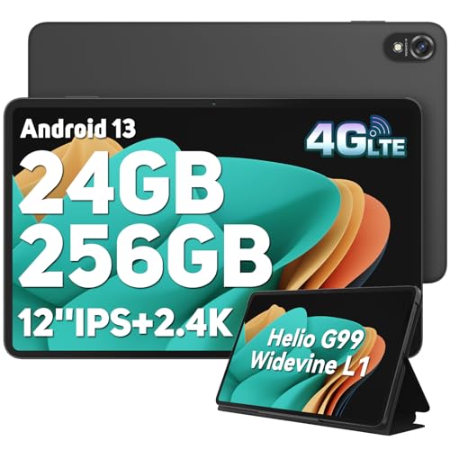Blackview Tab 18 Tablette 12 Pouces Android 13 Tablettes Tactiles avec 256Go+24Go(TF 1To) G99 Octa-Core Tablette Gaming 8800mAh+33W/4G LTE+5G WiFi/Widevine L1/2.4K FHD/16MP+8MP/Face ID/TÜV/GMS/GPS - Gris-2
