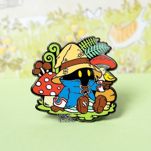 FF9 Vivi Hard Enamel Pin - [A Grade] / Simple Rubber Back