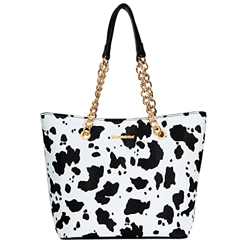 Montana West Handbags for Women Chain Shoulder Vegan Leather Tote Bag Top Handle Handbag - B-cow