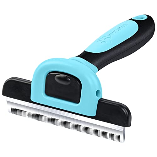 MIU COLOR Pet Grooming Brush, Deshedding Tool for Dogs & Cats, Effectively Reduces Shedding by up to 95% for Short Medium and Long Pet Hair - Blue