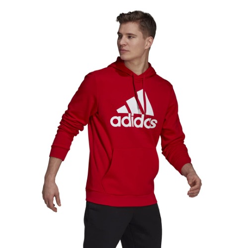 Adidas Men's Red Hoodie - Medium 