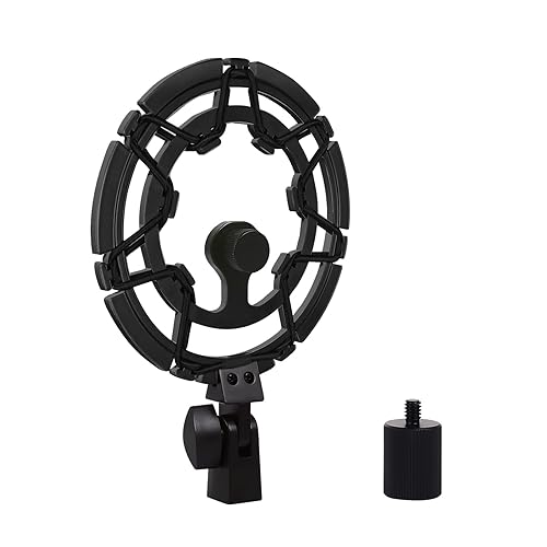 Blue Yeti Shock Mount Anti-Vibration Matching Boom Arm Stand Compatible w/Blue Yeti, Yeti X, Snowball & Blue Yeti Nano Mic (Black)