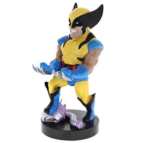 Exquisite Gaming Cable Guy: Phone/Controller Holder - Marvel Wolverine, Includes a 4 Foot Charging Cable, Heavy Duty PVC Statue and Sturdy Base to Hold Your Stuff Without Tipping Over - Holder