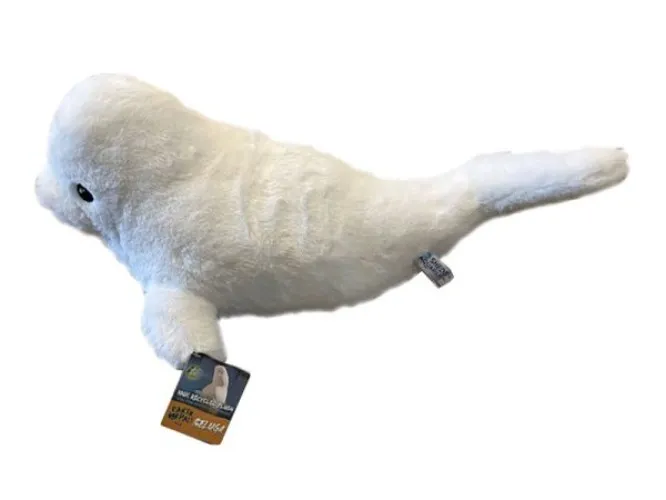 Jumbo Sustainable Beluga Plush   - Shedd Aquarium Shop