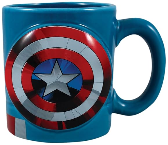 Vandor 26601 Marvel Captain America Shaped Ceramic Soup Coffee Mug, 20 oz, Multicolor - Captain America