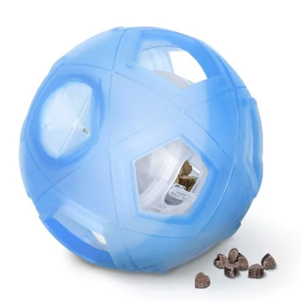 Dog Treat Ball, 7” Interactive IQ Treat Dispensing Ball Toy with Adjustable Difficulty Setting for Medium to Large Dogs and Cats. (7 inch)