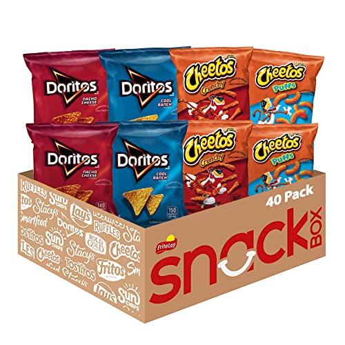 Frito Lay Doritos & Cheetos Mix Variety Pack, (Pack of 40) - Doritos & Cheetos Mix