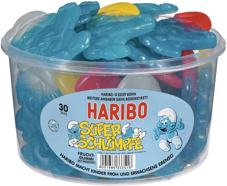 Haribo Super Smurfs/Schlumpf, 1500g Tub