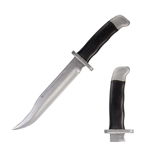 LarpGears Halloween Foam Rubber Training Fake Knife 13.5 inches Martial Arts Safe Practice Knives Halloween Props Silver - Silver
