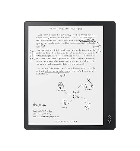 Kobo Elipsa Pack | eReader | Blendfreier 10,3-Zoll-Touchscreen | eBooks markieren | Das Paket enthält Kobo Elipsa, 1 Kobo Stylus und 1 SleepCover | Anpassbare Helligkeit | 32GB Speicher - Einzelbett