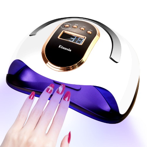 Nail Lamp, Nail Dryer 168W LED Nail Lamp for All Gel Polish, Nail Light with 4 Timer Mode - Auto Sensor - Professional Fast Curing - Large LCD Screen, Gel Lamp LED Lamp for Gel Nails for Home & Salon - white