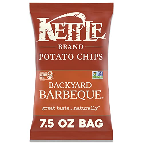 Kettle Brand Backyard Barbeque Kettle Potato Chips, 7.5 Oz - Backyard Barbeque - 7.50 Ounce (Pack of 12)