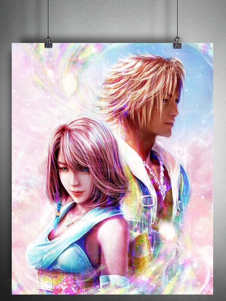 Tidus and Yuna Final Fantasy X- Limited Edition Fine Art Print -FFX Poster