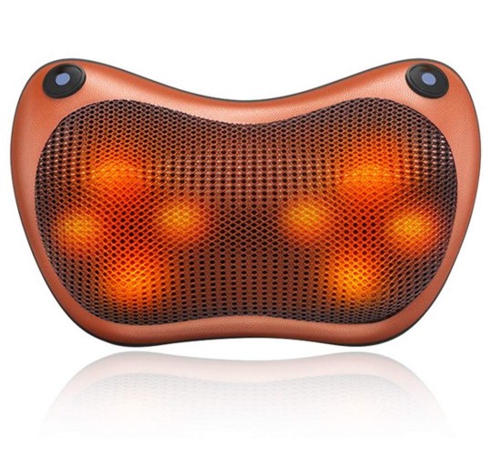 POKAR Shiatsu Massagekussen voor Nek, Schouder, Rug 3D Massage Kussen met Warmtefunctie Rugmassager voor Thuis, Kantoor en Auto