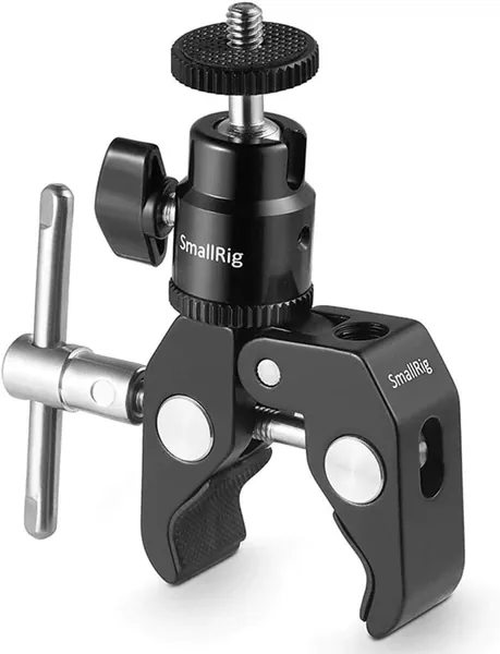 SMALLRIG Super Clamp Mount with Ball Head Mount Hot Shoe Adapter and Cool Clamp - 1124