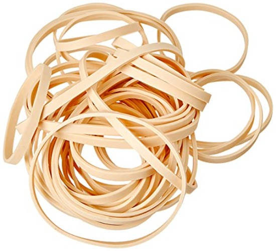 Just Stationery Assorted Size Original Elastic Band, Brown - 1 - Brown