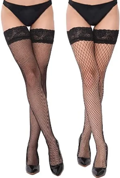 fishnet thigh highs