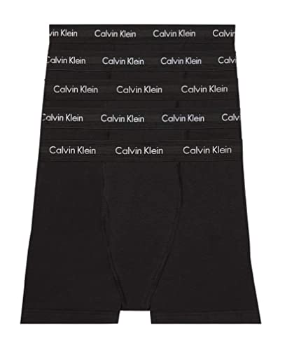 Calvin Klein Men's Cotton Stretch 5-Pack Boxer Brief - Medium - 5 Black