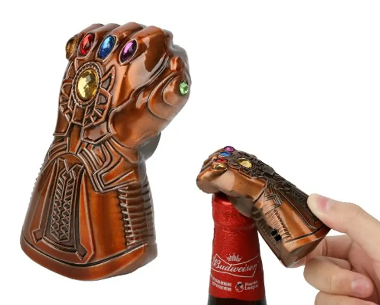 EDATOFLY Handschoen Bier Flesopener, Thanos Flesopener Multifunctionele Thanos Handschoen Flesopener Flesopener Beste Cadeau voor mannen, bierliefhebbers, Mavel-fans