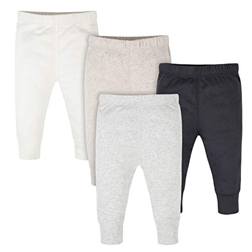Onesies Brand Baby Boys' 4 Pack Pants Mix N Match Newborn to 12m - 0-3 Months - Heather Grey and Neutral
