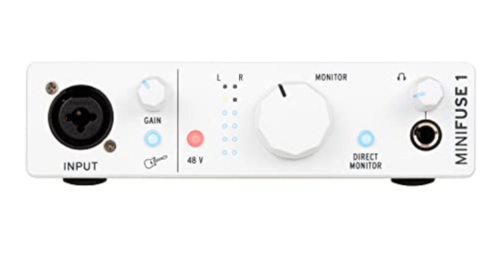 Arturia MiniFuse 1 - Compact USB Audio Interface with Creative Software for Recording, Production, Podcasting, Guitar - White - MiniFuse 1 - White
