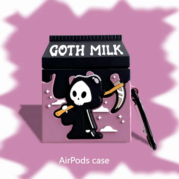 Airpod Case Halloween, Spooky Horror Scary Ghost Protective Case for Airpods Gen Pro Pro2 3 2 1, Silicone