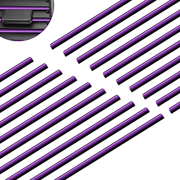 KINBOM 20pcs 8inch Car Vent Decorative Strip, Car Vent Outlet Trim Automotive Interior Trim PVC Car Interior Decorations for Automotive Straight Air Vent Grills (Purple)