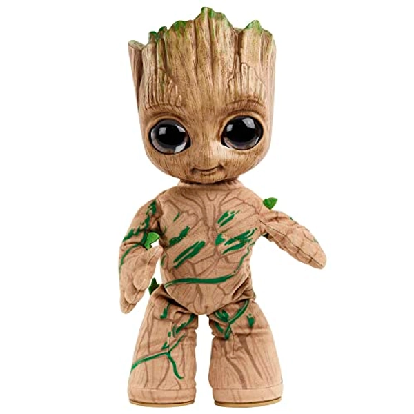 Marvel Plush, Groovin’ Groot Dancing and Talking Plush Figure from Disney+ Series I Am Groot, Soft Toy for Gifts and Collectors, HJM23