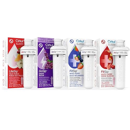 CirkuI Flavours for CirkuI Water Bottle - Random Variety Pack of CirkuI Water Bottle Flavour - CirkuI Canada Flavored Water Bottle Cartridges for your enhanced hydration (Pack of 4)