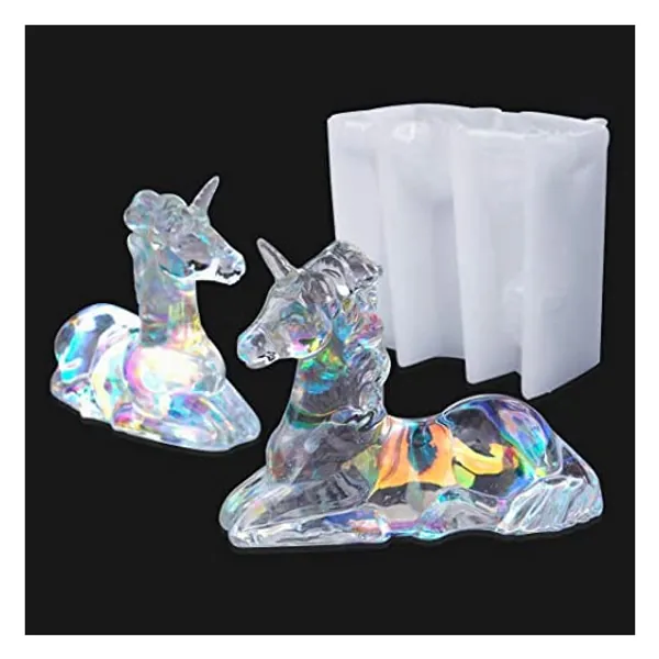 
                            iSuperb Unicorn Resin Mold 3D Unicorn Silicone Mold Epoxy Resin Casting Mold for DIY Craft Gift Home Decoration for Girls Kids
                        