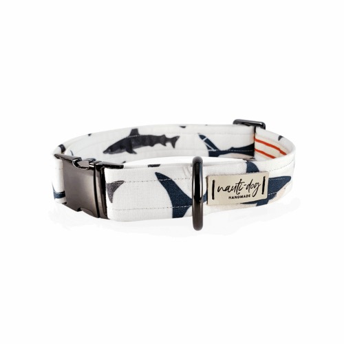 Shark! Buckle & Martingale Dog Collar - XL (14-23") / Chain Martingale / Black Gunmetal