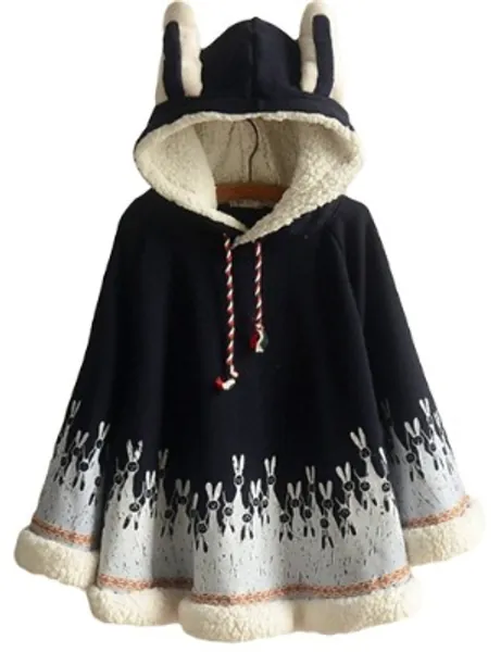 Rabbit Eared Fleece Cape