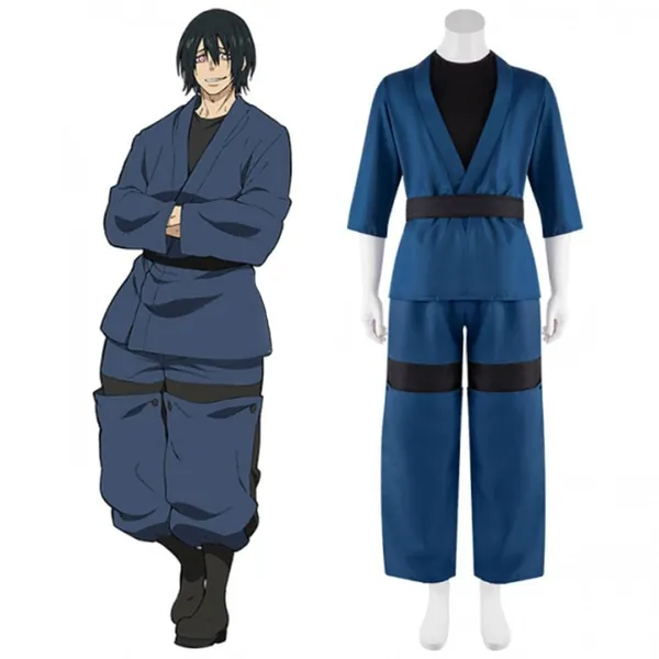 Anime Fire Force Shinmon Benimaru Cosplay Costume Men's Halloween Costume Outfit - XX-Large Blue
