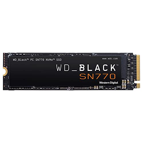 WD_BLACK 1 To SN770 M.2 2280 Disque de jeu PCIe Gen4 NVMe jusqu'à 5150 MB/s - 1TB - Noir