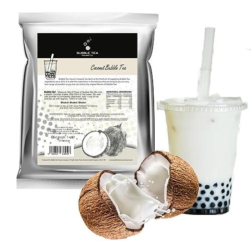 Bubble Tea House Company Coconut Bubble Tea Powder (1kg / 33 Servings) - Make at Home Bubble Tea with Bubble Tea House Co. - Coconut - 1 kg (Pack of 1)