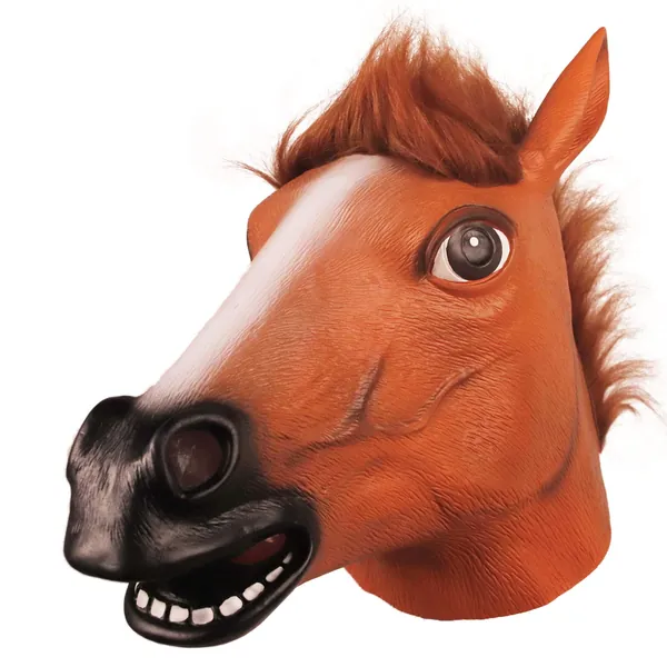 Demi Sharky Deluxe Horse Mask Latex Halloween Costume Animal Cosplay Full Head Adult