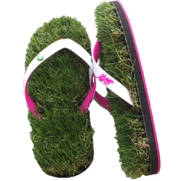 GFF Grass Flip Flops womens White Pink