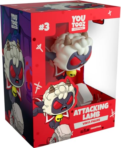 Youtooz Attacking Lamb 4.5" Vinyl Figure, Official Licensed Collectible from Cult of The Lamb Videogame, by Youtooz Cult of The Lamb Collection - Attacking Lamb