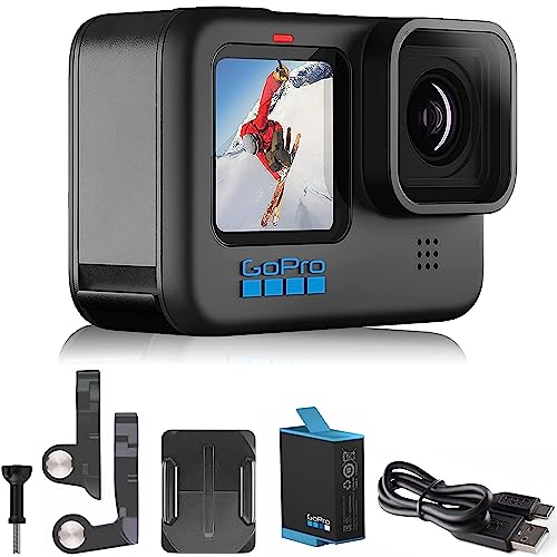 GoPro HERO10 Black- E-Commerce Packaging - Waterproof Action Camera with Front LCD & Touch Rear Screens, 5.3K60 Ultra HD Video - Hero10
