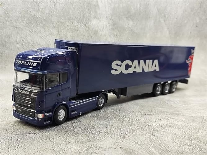 FloZ for Scania for Topline Container Trailer Europe Transport Blue 1/50 Truck Pre-Built Model