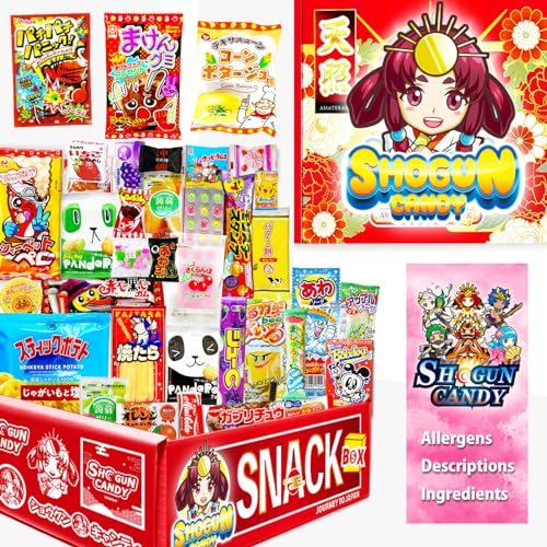 SHOGUN CANDY, 40 Pcs Japanese Snack Box, Kawaii Japanese Snacks and Candy, Amaterasu - AMATERASU Mystery BOX