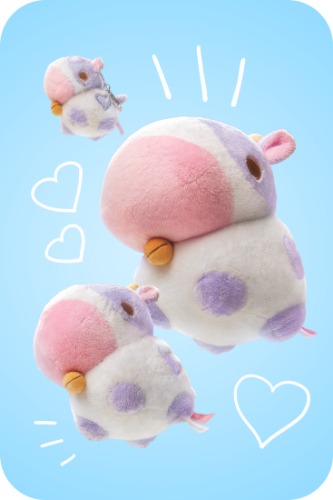 Buster the Lavender Cow | Keychain 4"