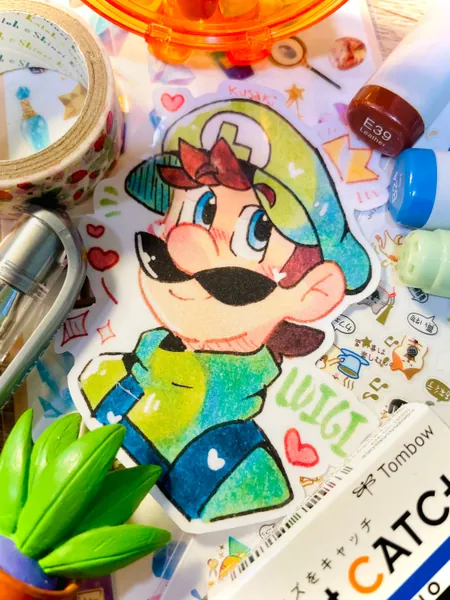 Crowned Luigi sticker