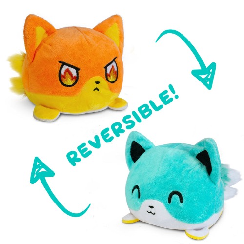 TeeTurtle Reversible Kitsune Plushie | Reversible Plushie